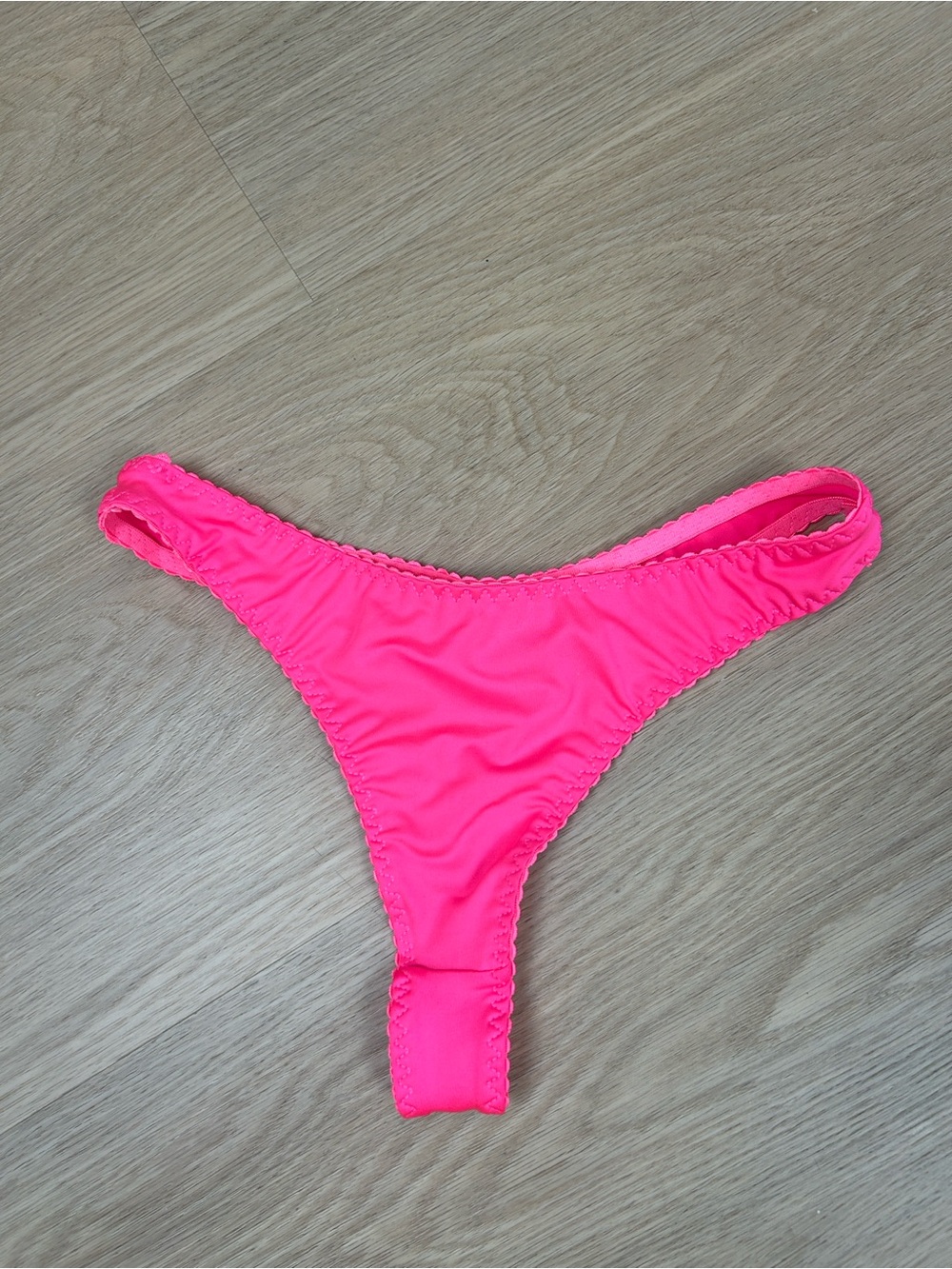 NWOT Neon Pink Thong Panty S